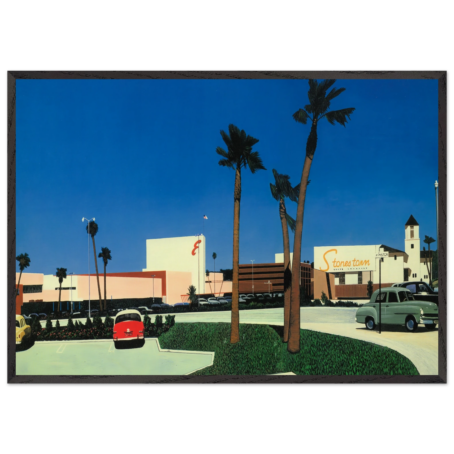 In the beginning Stonestown N1 - Hiroshi Nagai 70x100 cm / 28x40 inches Framed Art Print – Black Wooden Frame