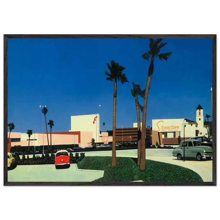 In the beginning Stonestown N1 - Hiroshi Nagai 70x100 cm / 28x40 inches Framed Art Print – Black Wooden Frame