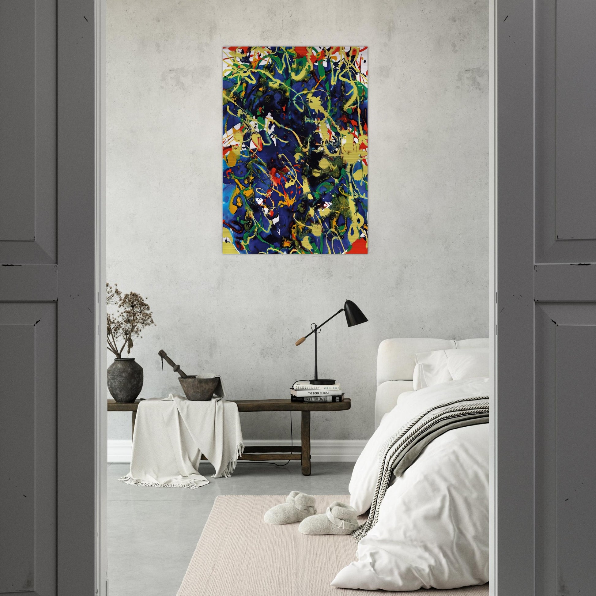 Untitled  SFP94-63  SFF 1737  - Sam Francis Brushed Aluminum Print - 70x100 cm / 28x40 inches | Sam Francis Aluminum Print | Sam Francis Prints