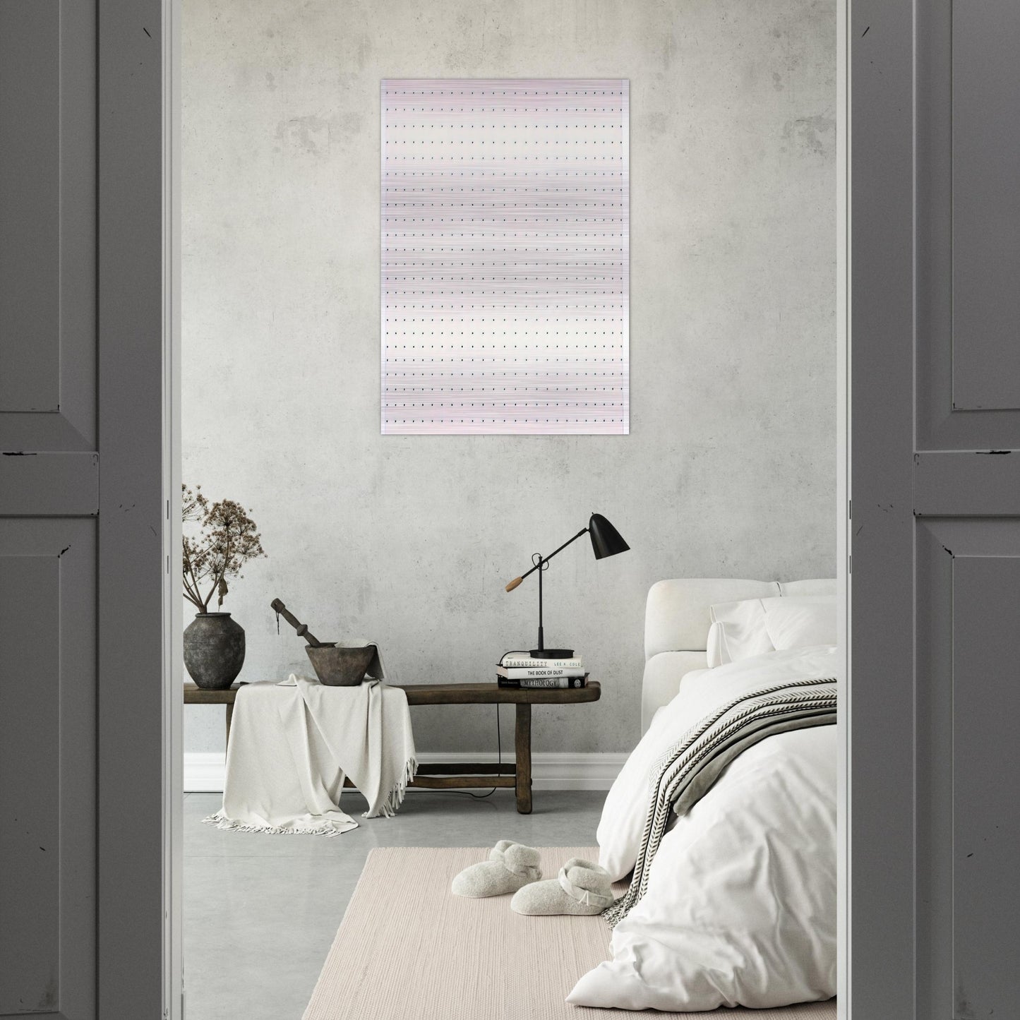 STATIC 2 1966 - Bridget Riley Brushed Aluminum Print - 70x100 cm / 28x40 inches | Bridget Riley Aluminum Print | Bridget Riley Prints
