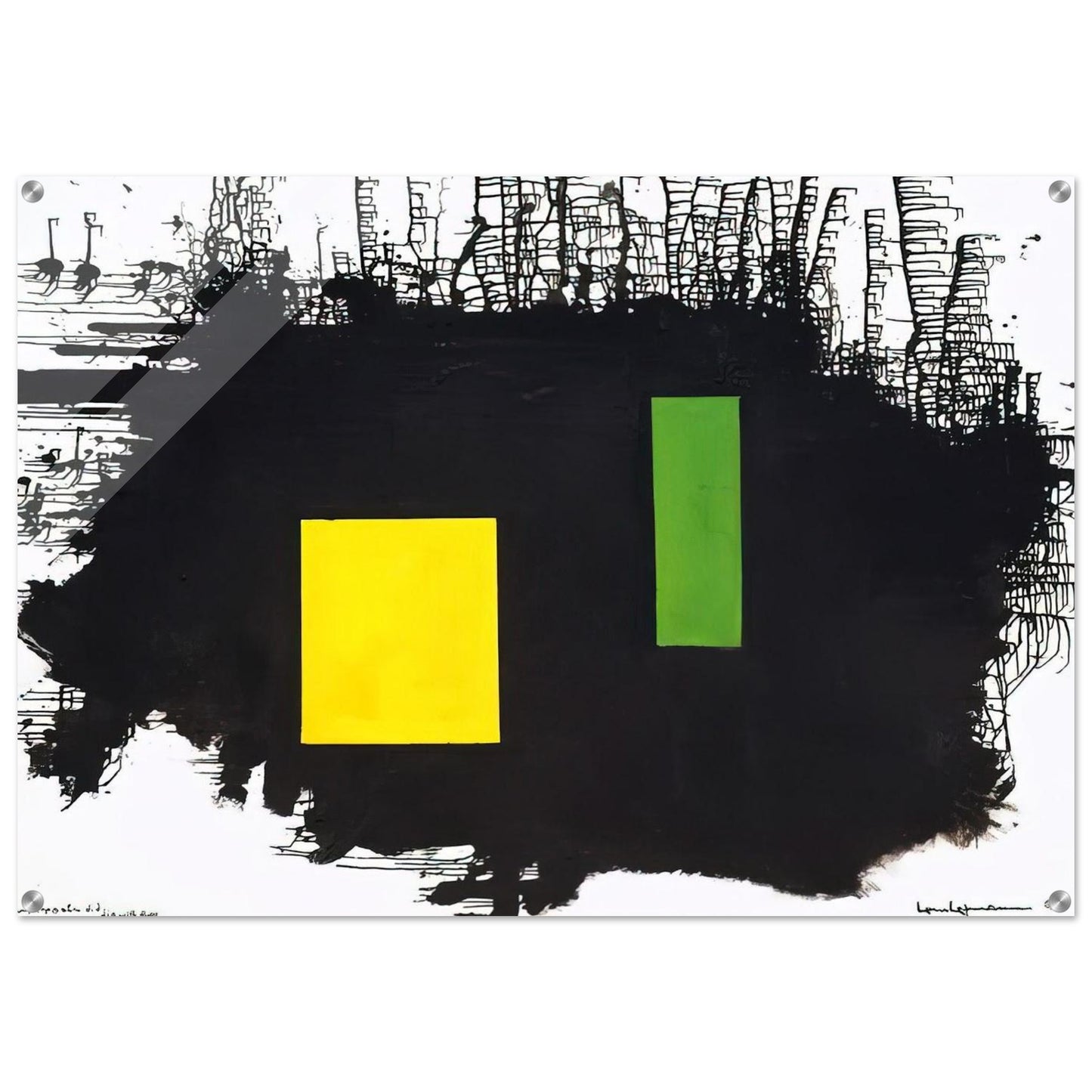 To J.F.K. - A Thousand Roots Did Die With Thee - Hans Hofmann Acrylic Print - 70x100 cm / 28x40″ inches | Hans Hofmann Wall Art | Hans Hofmann Prints