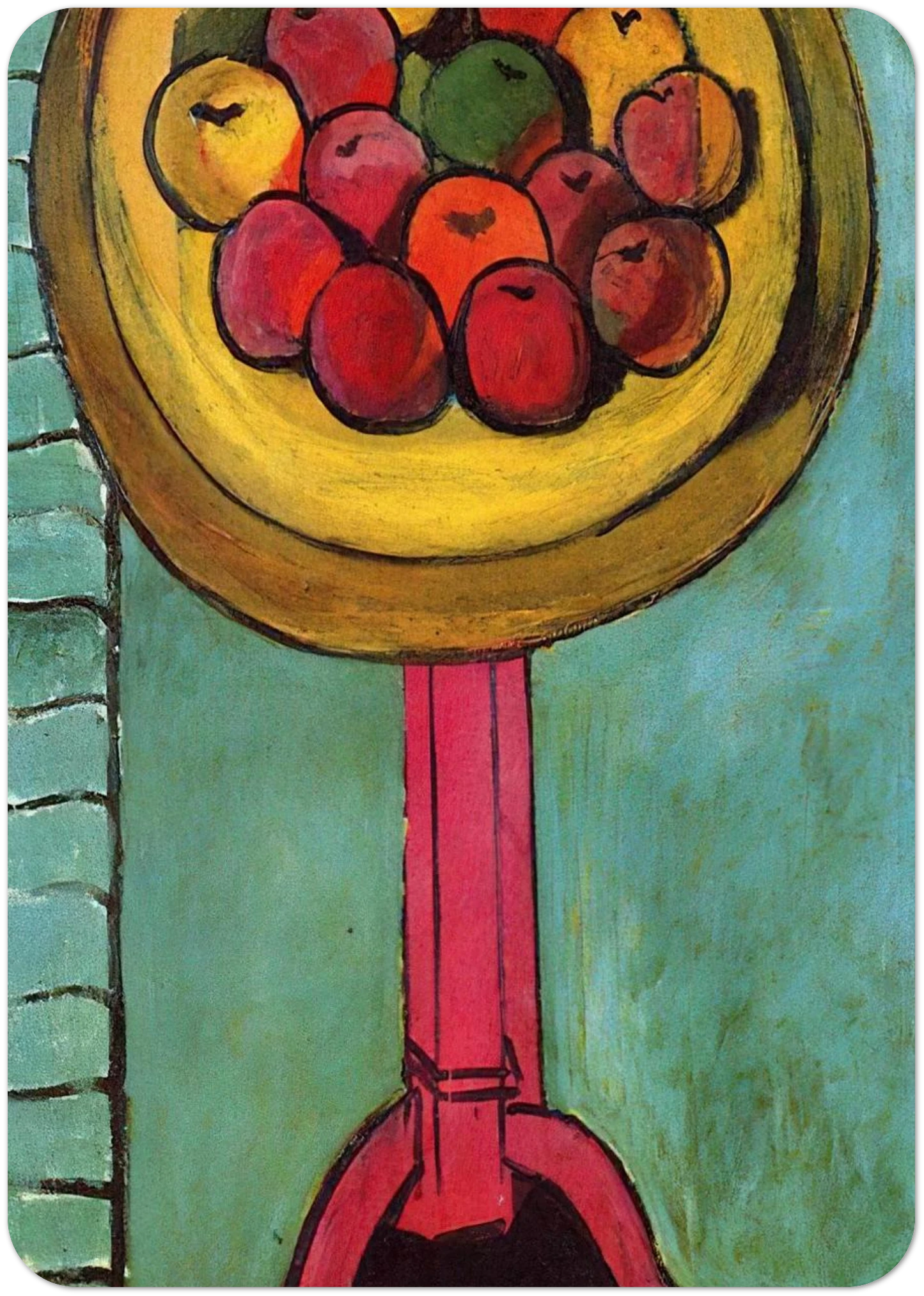 APPLES ON A TABLE GREEN BACKGROUND 1916 By Henri Matisse Pack of 10 Post Cards | Henri Matisse Post Cards | A6 (10.5 x 14.8 cm) - 4.1 x 5.8 inches