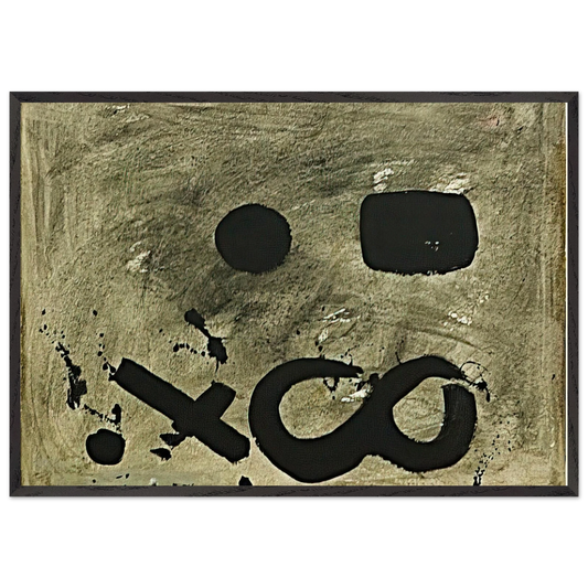 Figure Eight - 1967 - Adolph Gottlieb 70x100 cm / 28x40 inches Framed Art Print – Black Wooden Frame