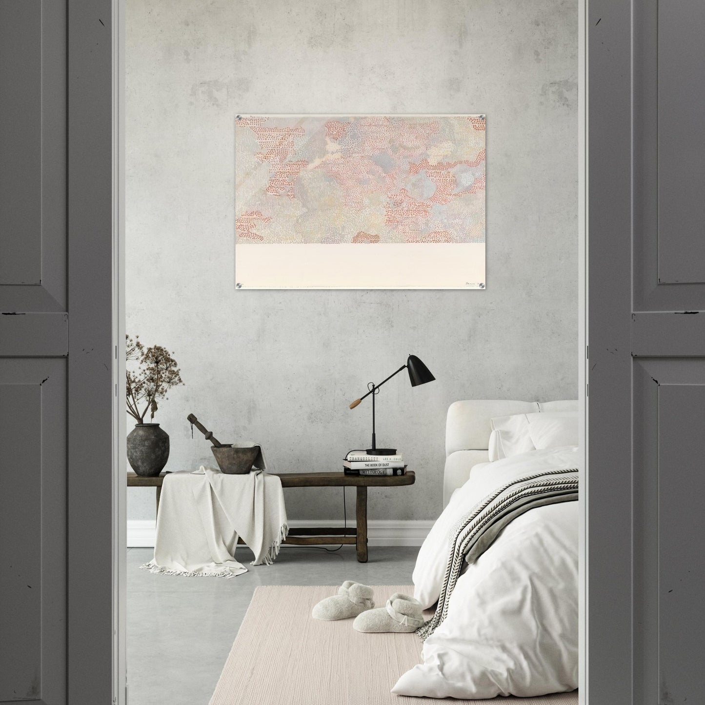 MASKELYNE DA REGION OF THE MOON FROM THE SERIES LUNAR MAPS 1972 - Nancy Graves Acrylic Print - 70x100 cm / 28x40″ inches