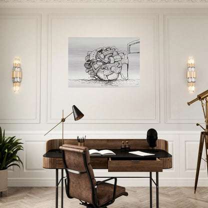 UNTITLED 1 - Philip Guston Brushed Aluminum Print - 70x100 cm / 28x40 inches | Philip Guston Aluminum Print | Philip Guston Prints