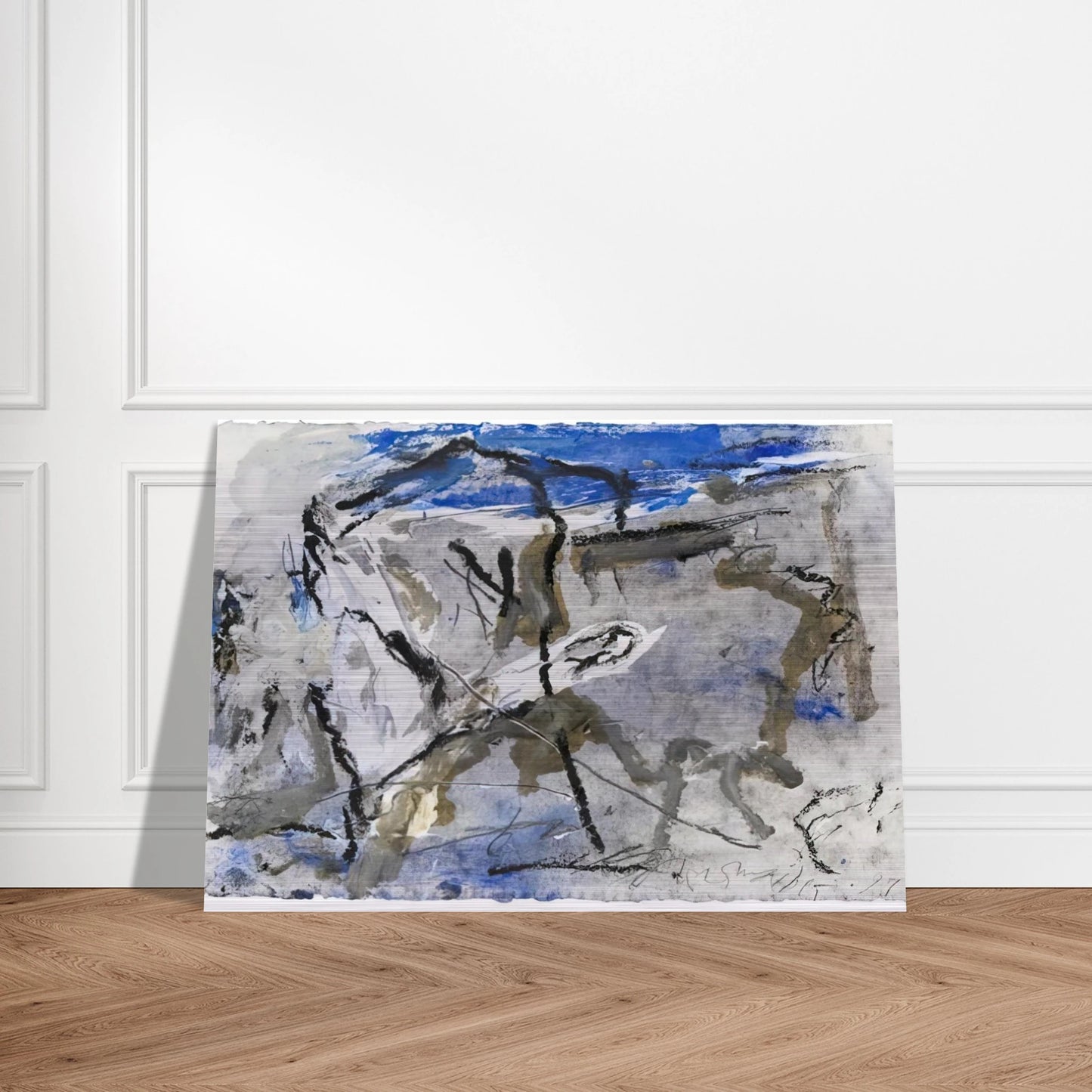 GE-11 - 1997 - Emil Schumacher Brushed Aluminum Print - 70x100 cm / 28x40 inches | Emil Schumacher Aluminum Print | Emil Schumacher Prints