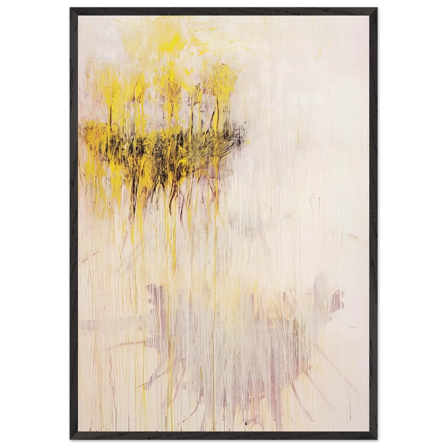 Coronation of Sesostris - Cy Twombly 70x100 cm / 28x40 inches Framed Art Print – Black Wooden Frame
