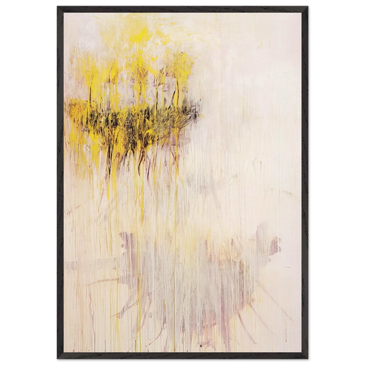 Coronation of Sesostris - Cy Twombly 70x100 cm / 28x40 inches Framed Art Print – Black Wooden Frame