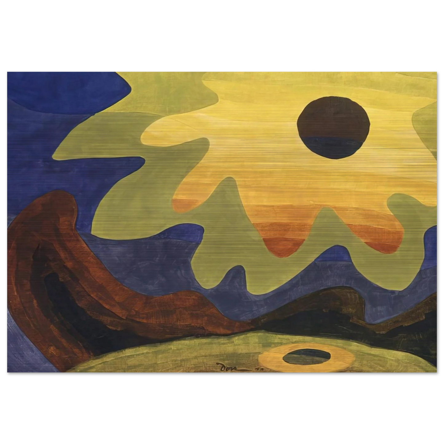 Sun - 1943 - Arthur Dove Brushed Aluminum Print - 70x100 cm / 28x40 inches | Arthur Dove Aluminum Print | Arthur Dove Prints