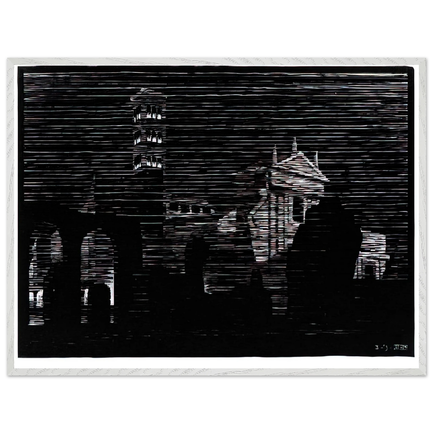MC Escher - NOCTURNAL ROME 2 Wall Art - 60x80 cm / 24x32 inches - Fine Art Poster-canvas - -