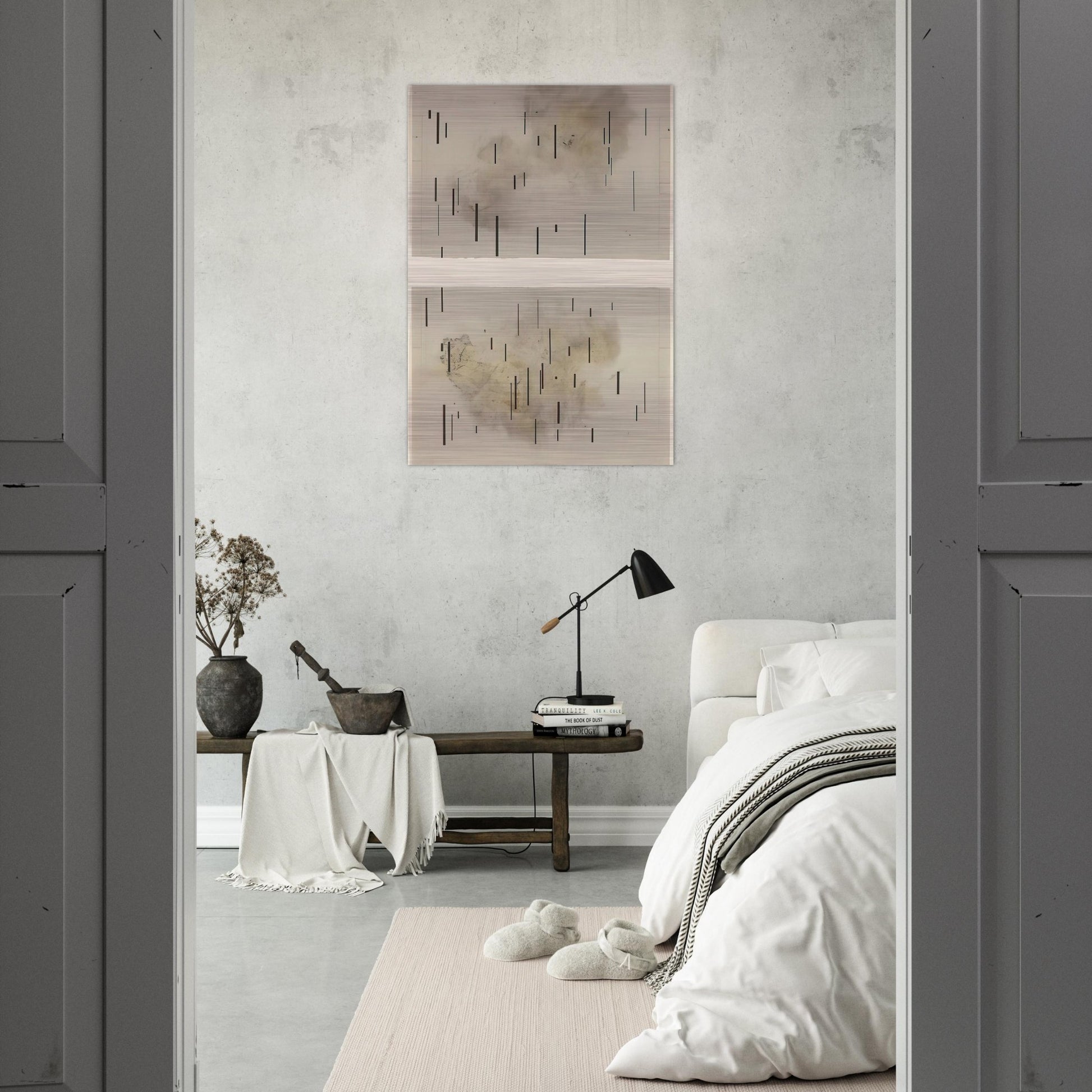 Global Village 37-48 Diptych - 1989 - John Cage Brushed Aluminum Print - 70x100 cm / 28x40 inches | John Cage Aluminum Print | John Cage Prints