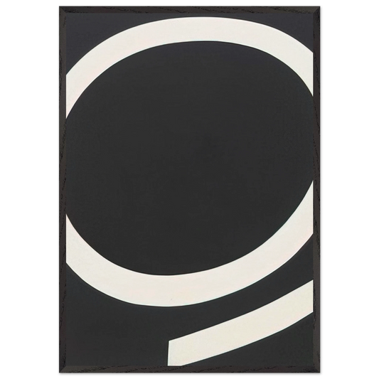 Running White - Ellsworth Kelly 70x100 cm / 28x40 inches Framed Art Print – Black Wooden Frame