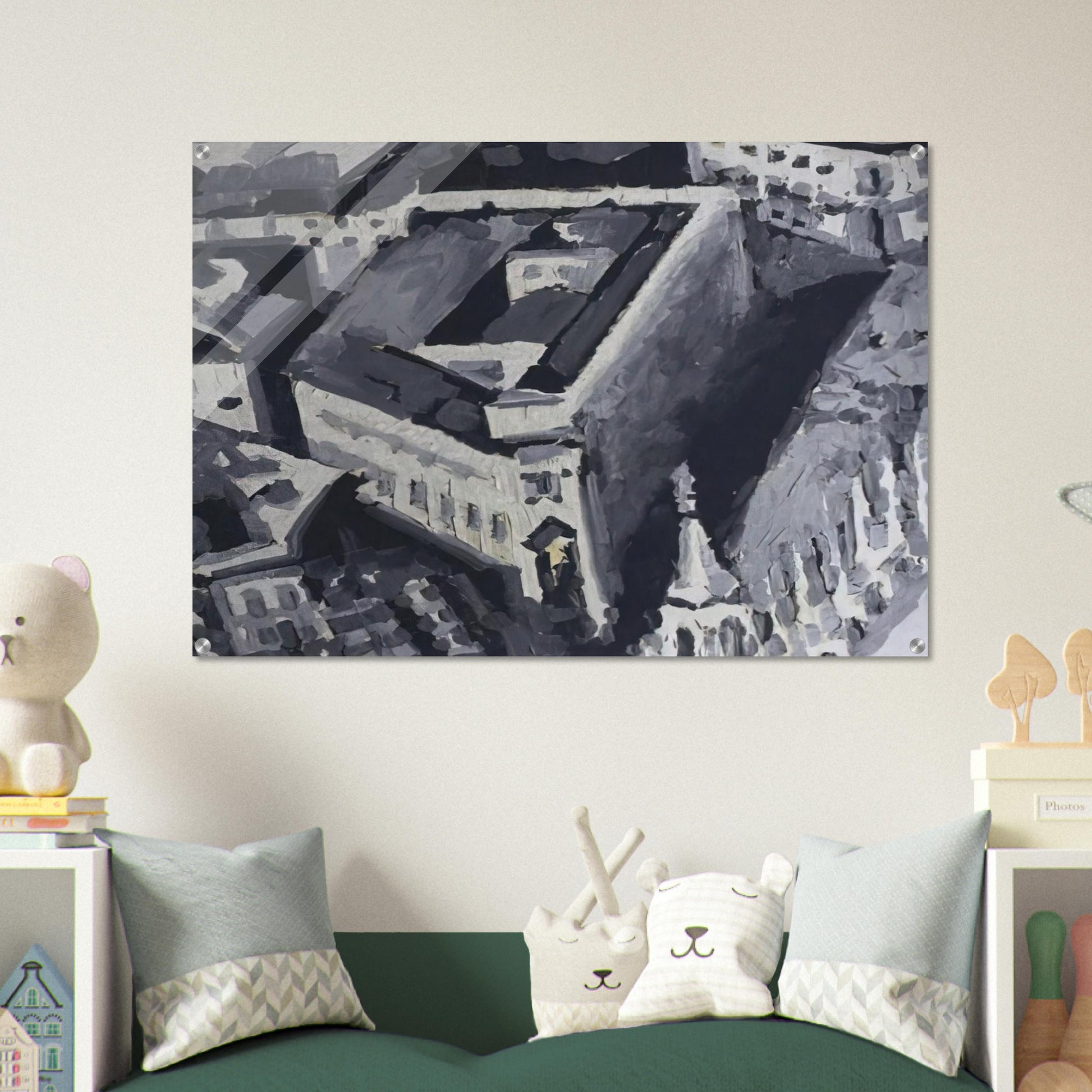TOWNSCAPE M2 1968 - Gerhard Richter Acrylic Print - 70x100 cm / 28x40″ inches | Gerhard Richter Wall Art | Gerhard Richter Prints