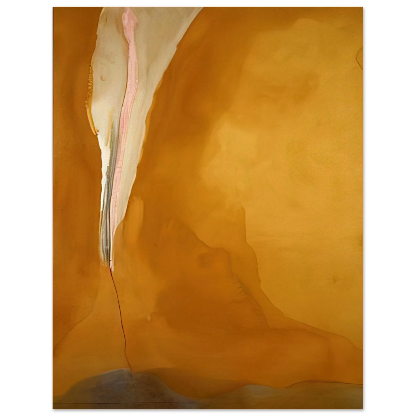 Helen Frankenthaler - Coral Wedge - 1972 Wall art - 27x35 cm / 11x14 inches - Premium Wooden Framed Poster With Fine Art Paper-canvas - White frame