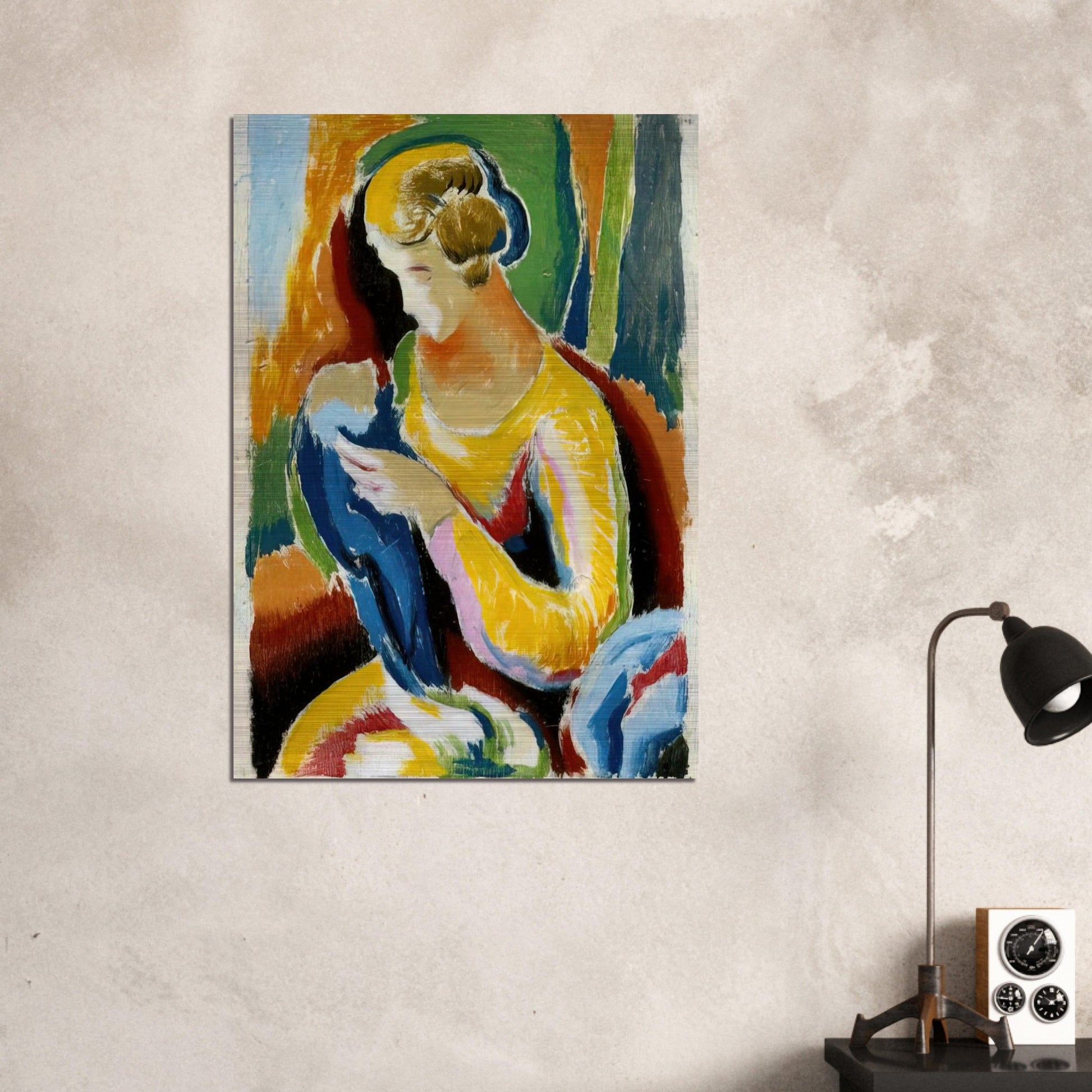 WOMAN 1920 - Thomas Hart Benton Brushed Aluminum Print - 70x100 cm / 28x40 inches | Thomas Hart Benton Aluminum Print | Thomas Hart Benton Prints