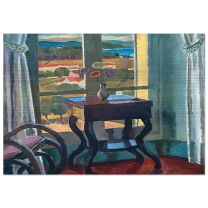INTERIOR WITH A TABLE 1921 - Vanessa Bell Brushed Aluminum Print - 70x100 cm / 28x40 inches | Vanessa Bell Aluminum Print | Vanessa Bell Prints