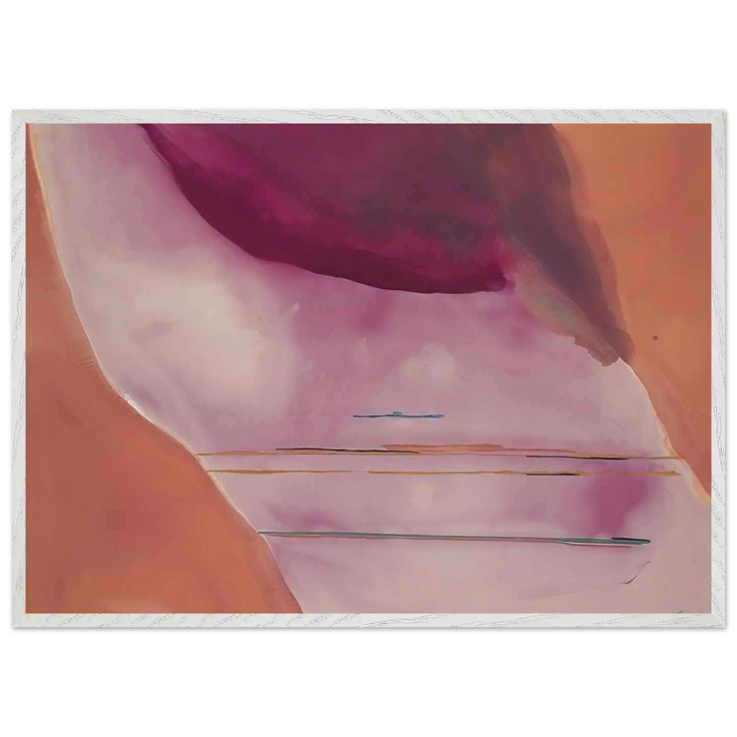 Helen Frankenthaler - Pendulum - 1972 Wall art - 60x80 cm / 24x32 Inches - Premium Wooden Framed Poster With Fine Art Paper - Black frame