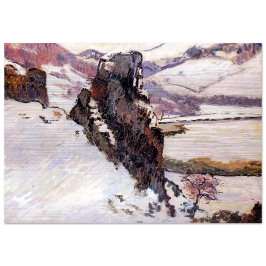 Creuse under the snow - 1890 - Armand Guillaumin Brushed Aluminum Print - 70x100 cm / 28x40 inches | Armand Guillaumin Aluminum Print | Armand Guillaumin Prints