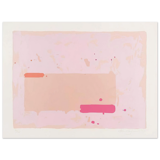 John Hoyland - Orange, Pink - 1971  75x100 cm / 30x40inches Fine Art Poster
