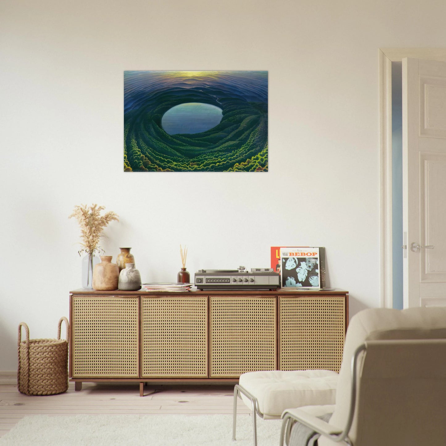 Lago umbro - 1942 - Gerardo Dottori Brushed Aluminum Print - 70x100 cm / 28x40 inches | Gerardo Dottori Aluminum Print | Gerardo Dottori Prints