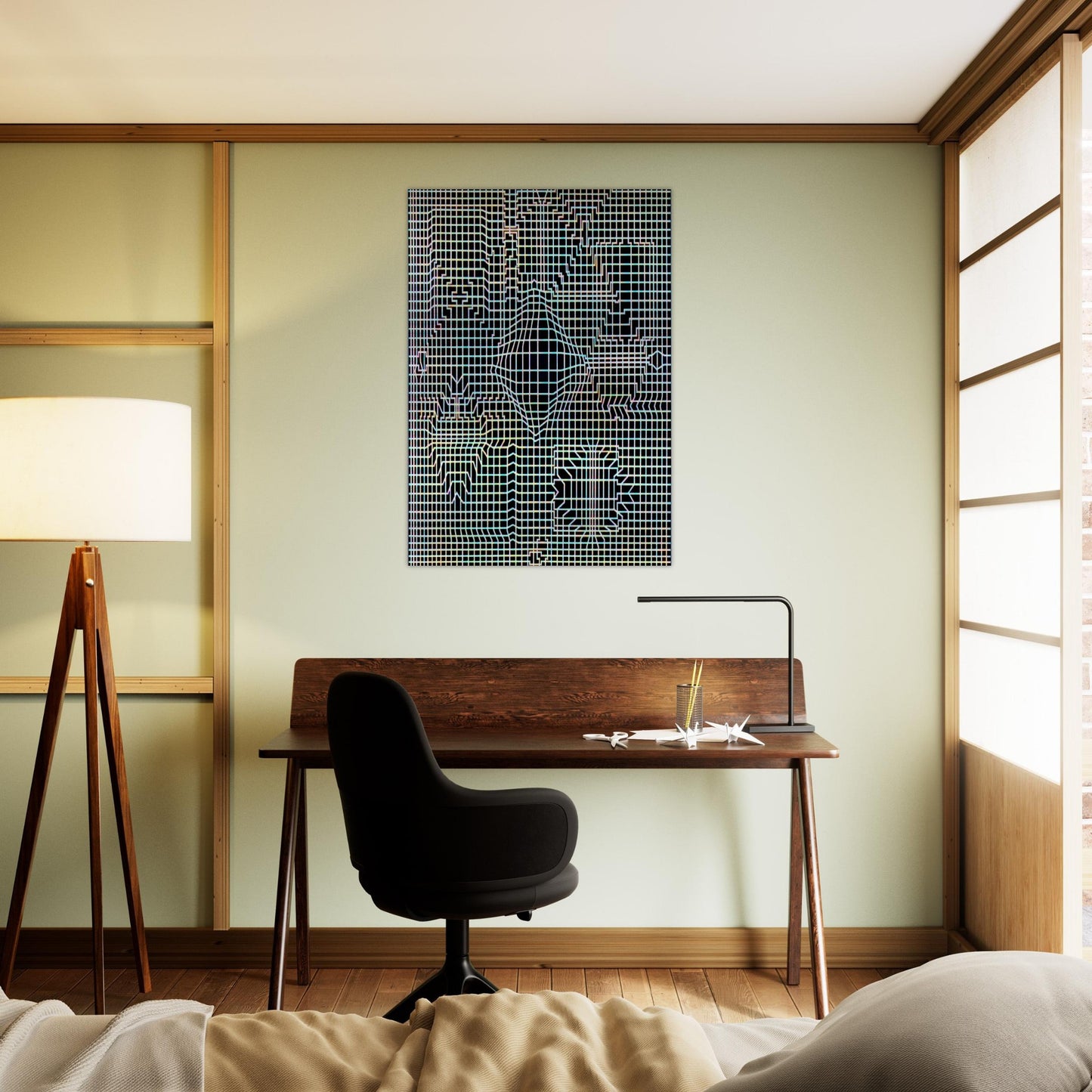 Biadan - 1959 - Victor Vasarely Brushed Aluminum Print - 70x100 cm / 28x40 inches | Victor Vasarely Aluminum Print | Victor Vasarely Prints