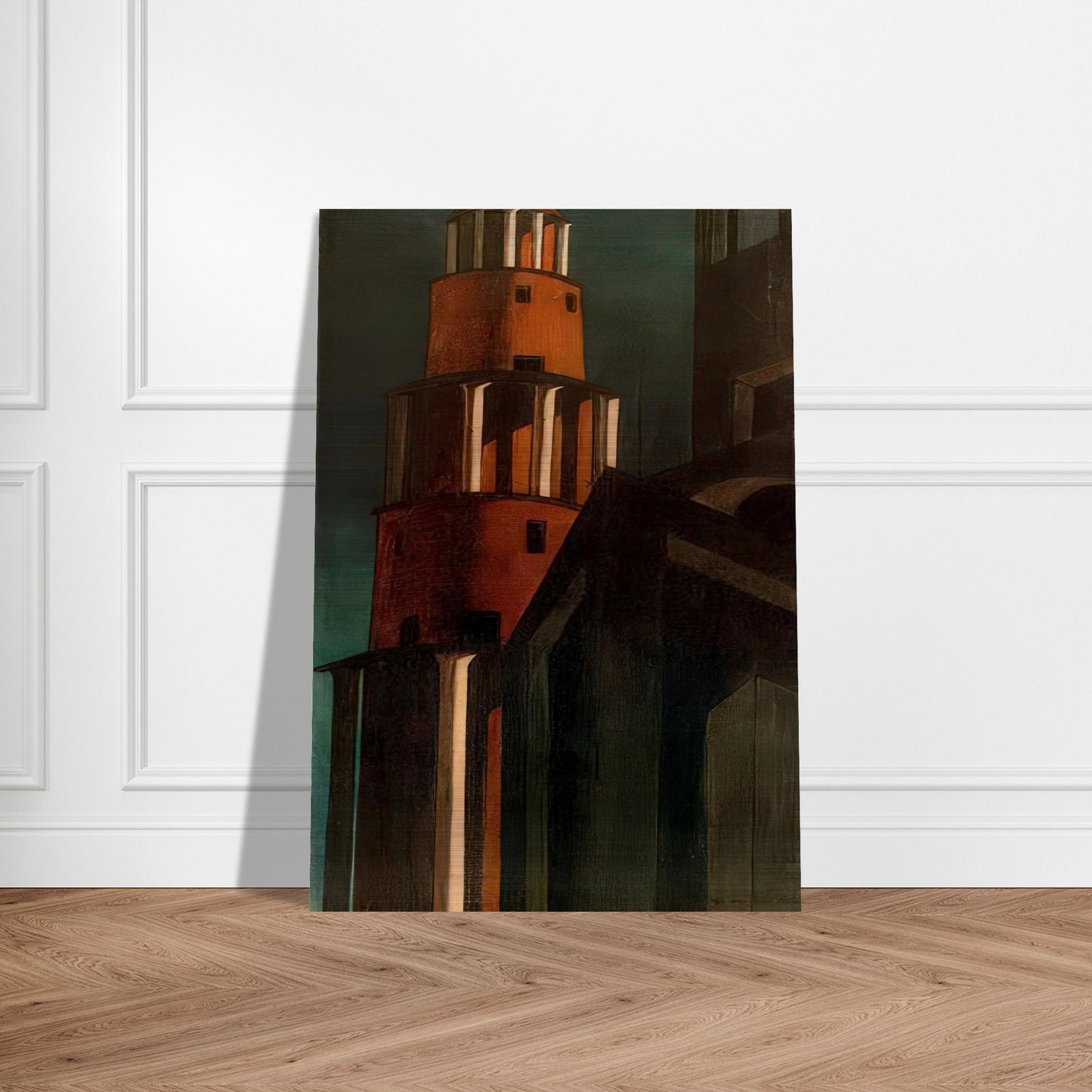 THE TOWER - Giorgio de Chirico Brushed Aluminum Print - 70x100 cm / 28x40 inches | Giorgio de Chirico Aluminum Print | Giorgio de Chirico Prints