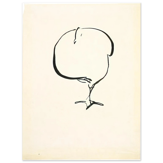 Josef Albers - STANDING BIRD FRONT VIEW 1917  75x100 cm / 30x40inches Fine Art Poster