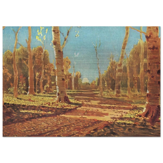 A Birch Grove - Arkhyp Kuindzhi Brushed Aluminum Print - 70x100 cm / 28x40 inches | Arkhyp Kuindzhi Aluminum Print | Arkhyp Kuindzhi Prints