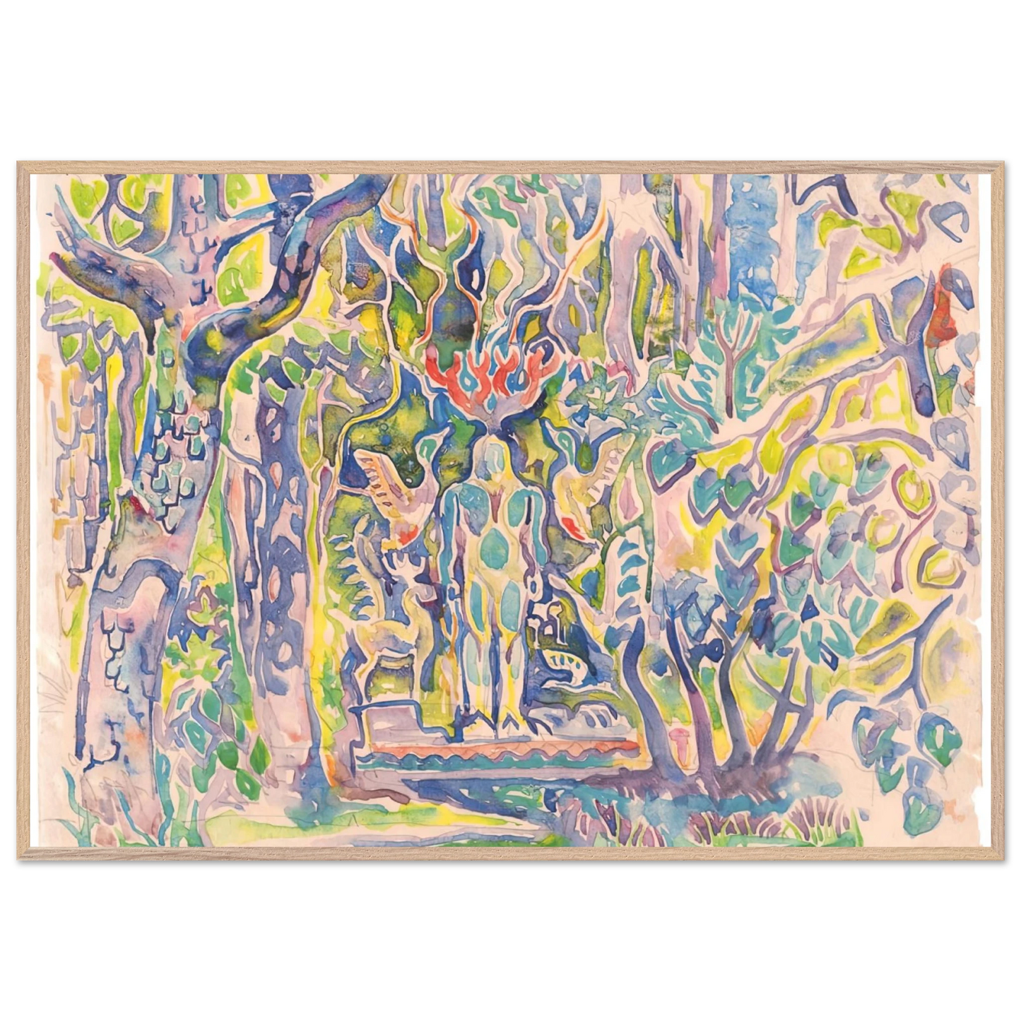 Walter Inglis Anderson - Walter Anderson Wall art - 60x80 cm / 24x32 inches - Premium Wooden Framed Poster With Fine Art Paper-canvas - Wood frame