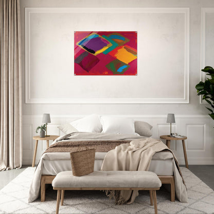 Tiger Walk 3.4.81 - 1981 - John Hoyland Acrylic Print - 70x100 cm / 28x40″ inches