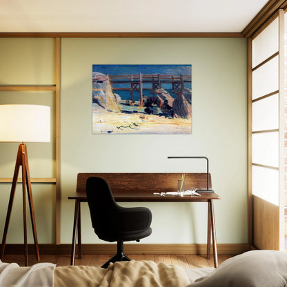 SANDY BEACH OF SAINTE ADRESSE - Raoul Dufy Brushed Aluminum Print - 70x100 cm / 28x40 inches | Raoul Dufy Aluminum Print | Raoul Dufy Prints