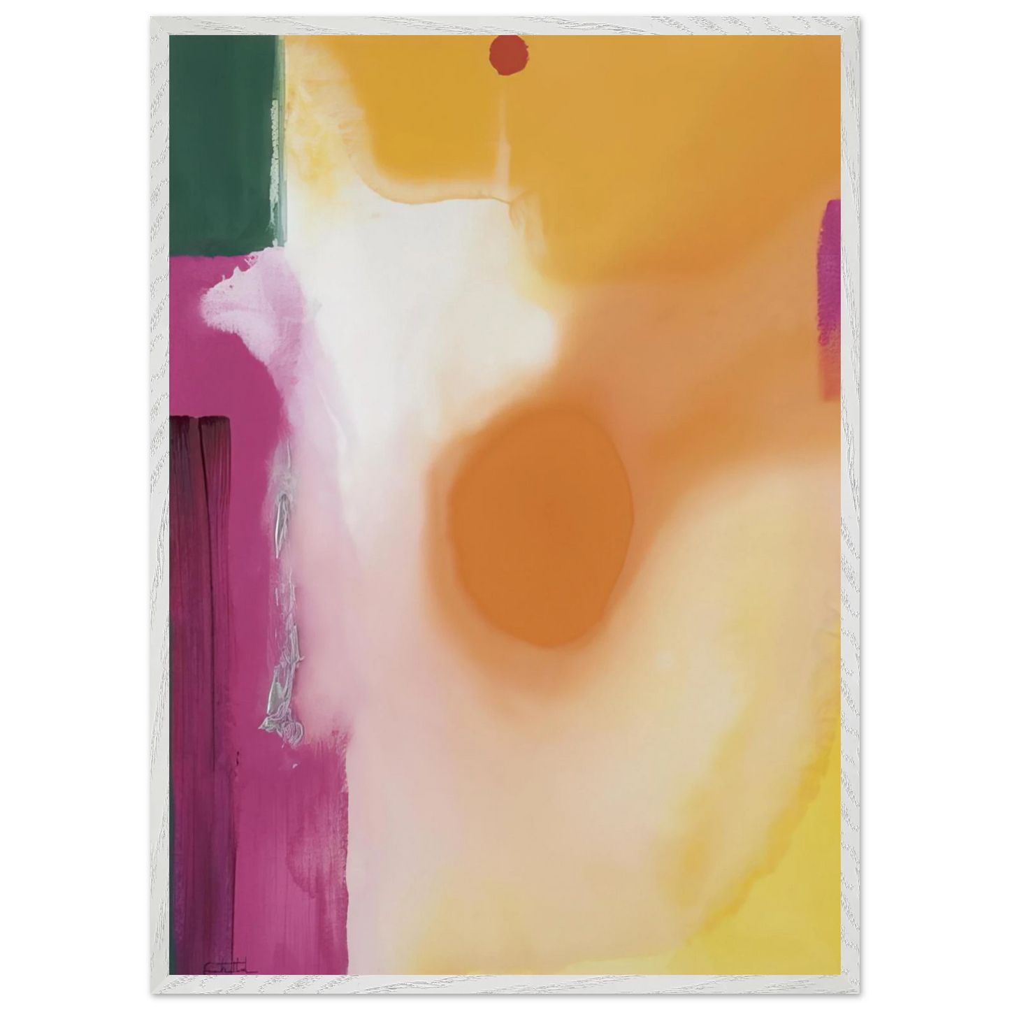 Helen Frankenthaler - Bullseye - 1989 Wall art - A1 (59.4 x 84.1  cm) - Premium Wooden Framed Poster With Fine Art Paper-canvas - Black frame