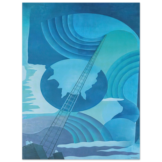Benedetta Cappa - Synthesis of Radio Communications - 1933 - 1934 Palermo, Sicily, Italy  75x100 cm / 30x40inches Fine Art Poster
