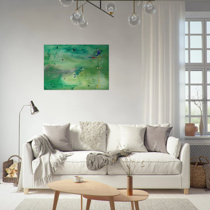 A Green Thought in a Green Shade, 1981- - Helen Frankenthaler Brushed Aluminum Print - 70x100 cm / 28x40 inches | Helen Frankenthaler Aluminum Print | Helen Frankenthaler Prints