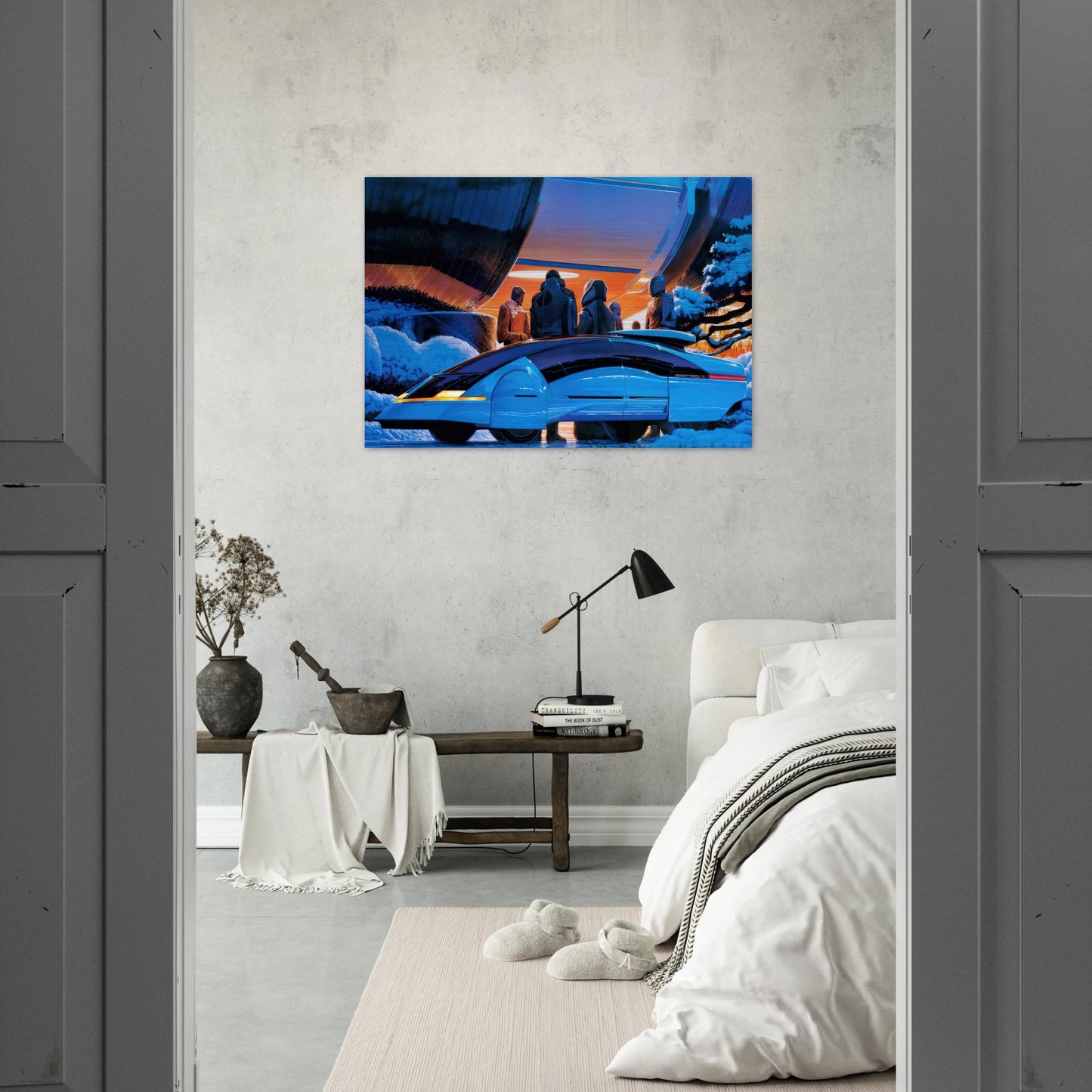Syd Mead - Syd Mead Brushed Aluminum Print - 70x100 cm / 28x40 inches | Syd Mead Aluminum Print | Syd Mead Prints