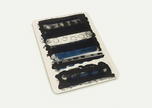 Black and Blue Stripes - 1958 By Patrick Heron Pack of 10 Post Cards | Patrick Heron Post Cards | A6 (10.5 x 14.8 cm) - 4.1 x 5.8 inches
