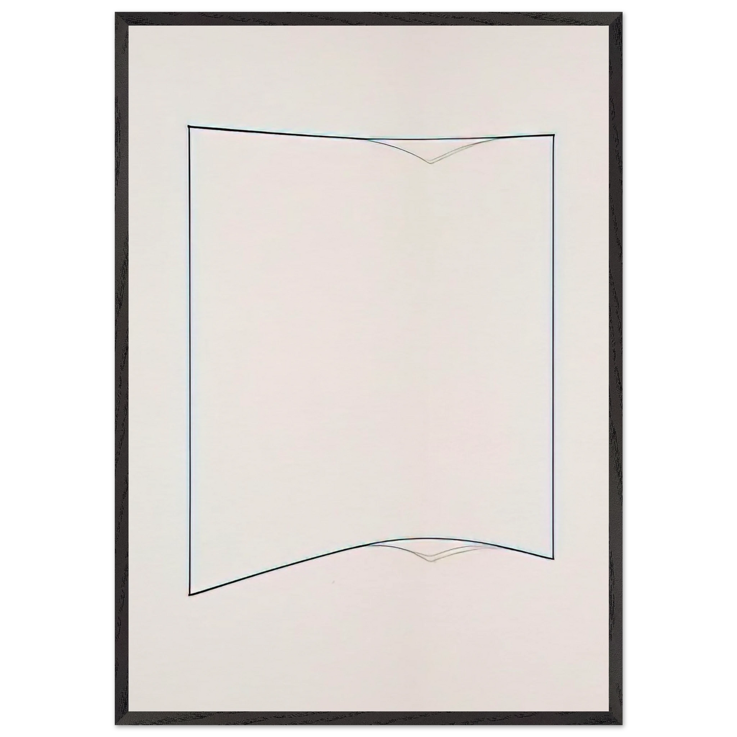 Blue Day-glo Corner Piece - 1968 - Fred Sandback 70x100 cm / 28x40 inches Framed Art Print – Black Wooden Frame