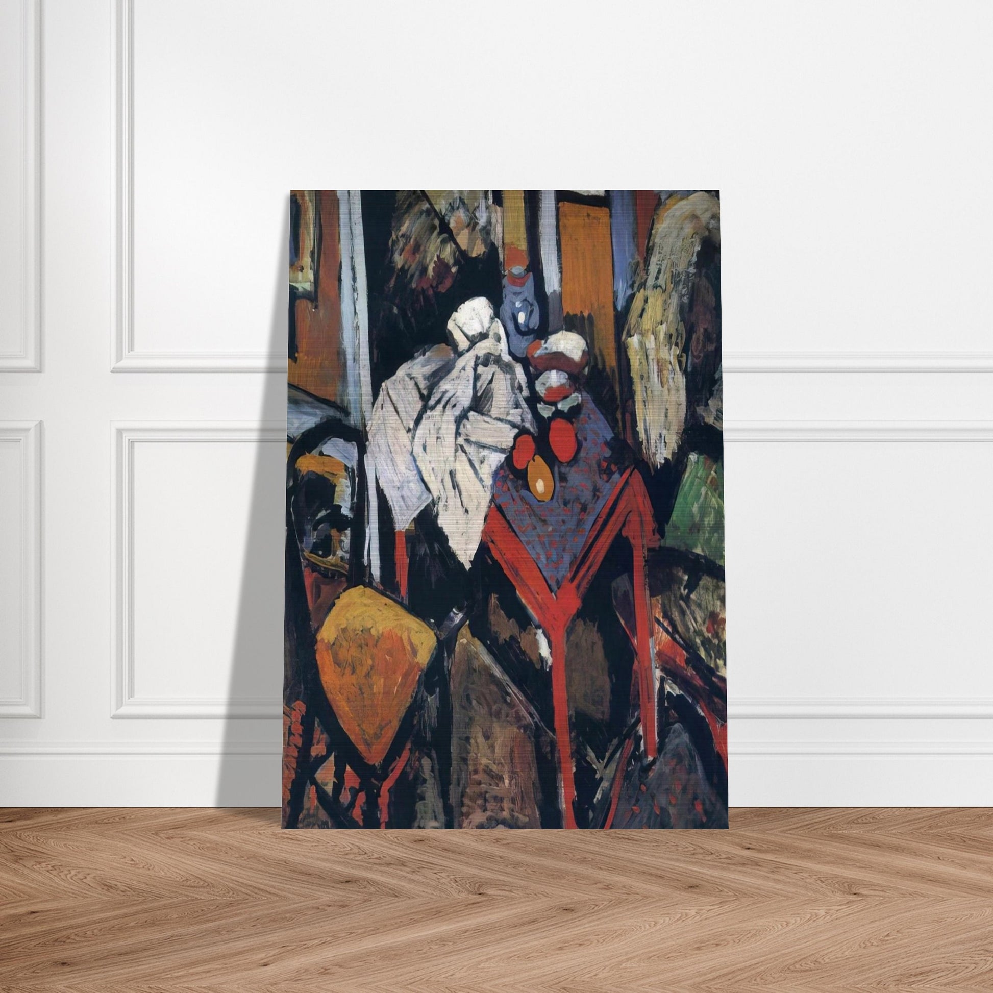 STILL LIFE ON THE RED TABLE 1904 - Andre Derain Brushed Aluminum Print - 70x100 cm / 28x40 inches | Andre Derain Aluminum Print | Andre Derain Prints