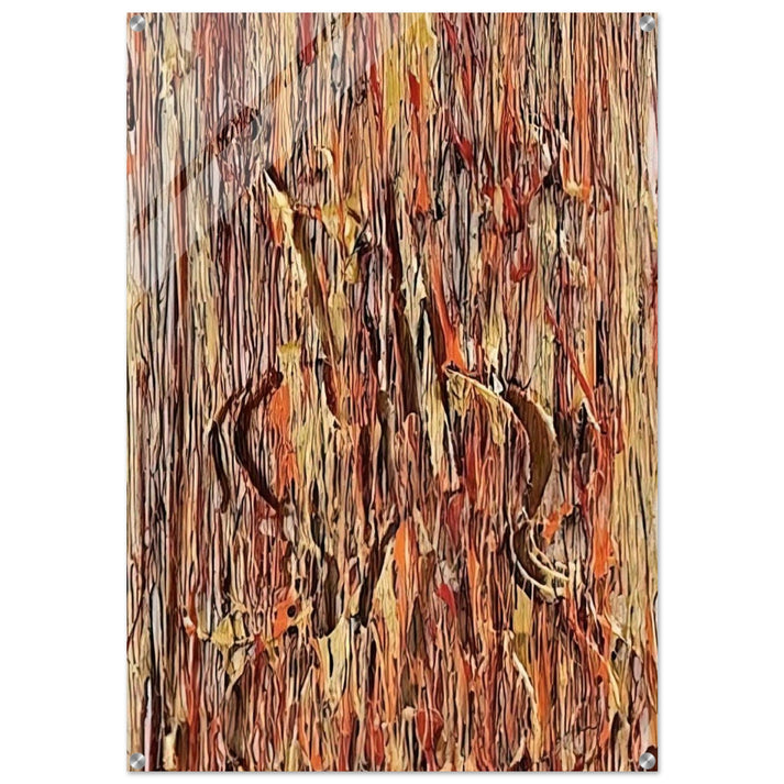 Gold and Red - 1990 - Arman Acrylic Print - 70x100 cm / 28x40″ inches | Arman Wall Art | Arman Prints