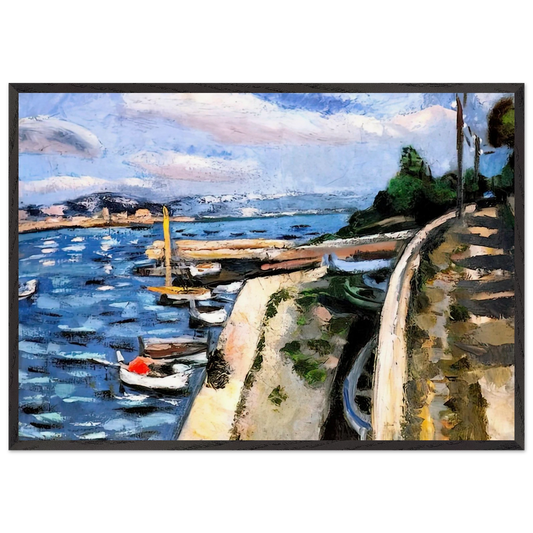 VIEW OF ANTIBES 1925 - Henri Matisse 70x100 cm / 28x40 inches Framed Art Print – Black Wooden Frame