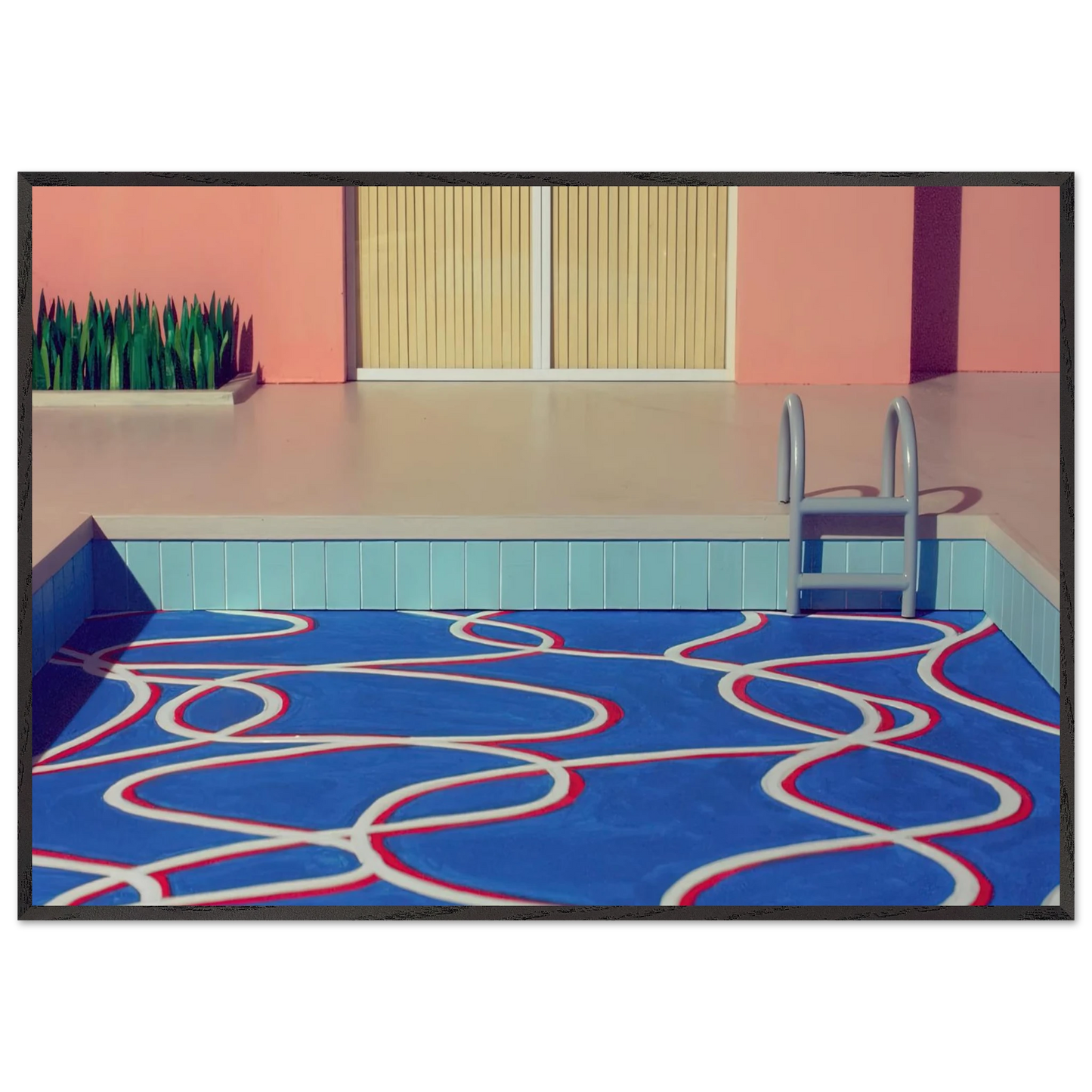 David Hockney - David Hockney Wall art - 60x80 cm / 24x32 inches - Premium Wooden Framed Poster With Fine Art Paper-canvas - Wood frame