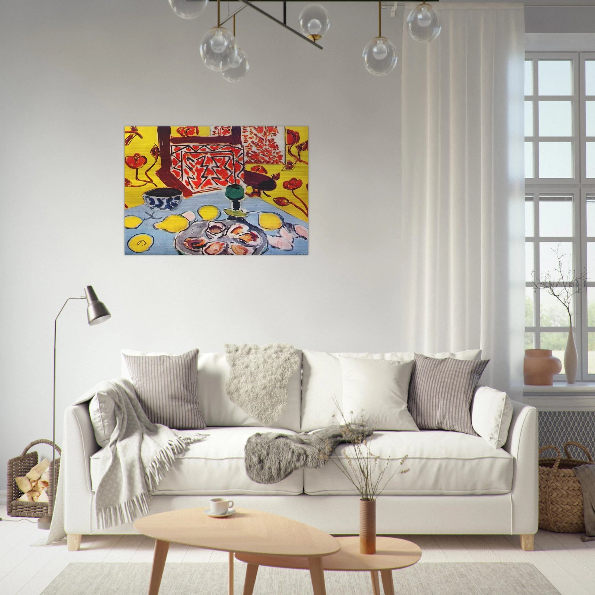 OYSTERS AND WOODEN ARMCHAIR 1943 - Henri Matisse Brushed Aluminum Print - 70x100 cm / 28x40 inches | Henri Matisse Aluminum Print | Henri Matisse Prints