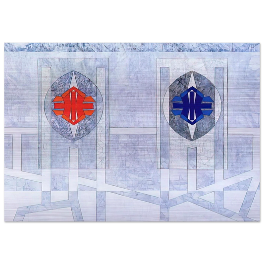 Twice - 1972 - Jimmy Ernst Brushed Aluminum Print - 70x100 cm / 28x40 inches | Jimmy Ernst Aluminum Print | Jimmy Ernst Prints