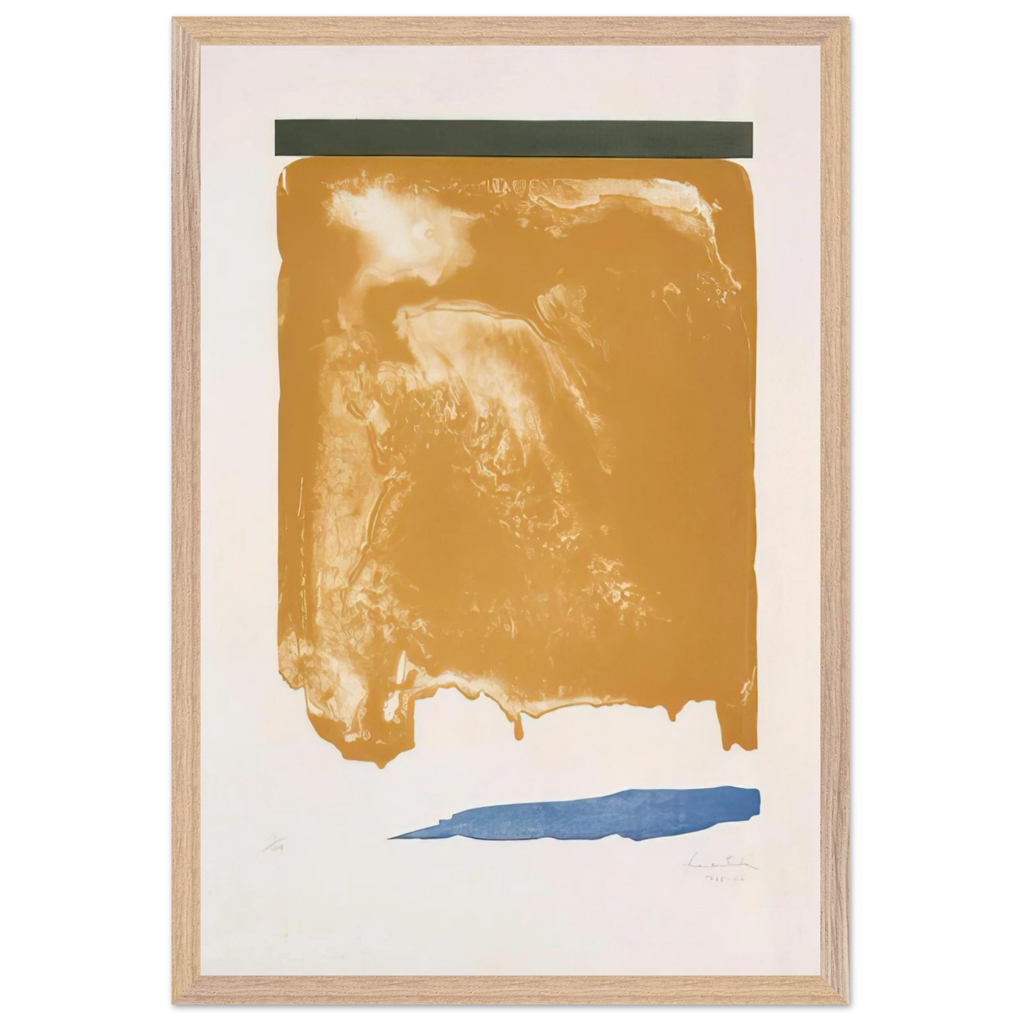 Helen Frankenthaler - Persian Garden - 1966 Wall art - 30x40 cm / 12x16 inches - Premium Wooden Framed Poster With Fine Art Paper-canvas - Black frame