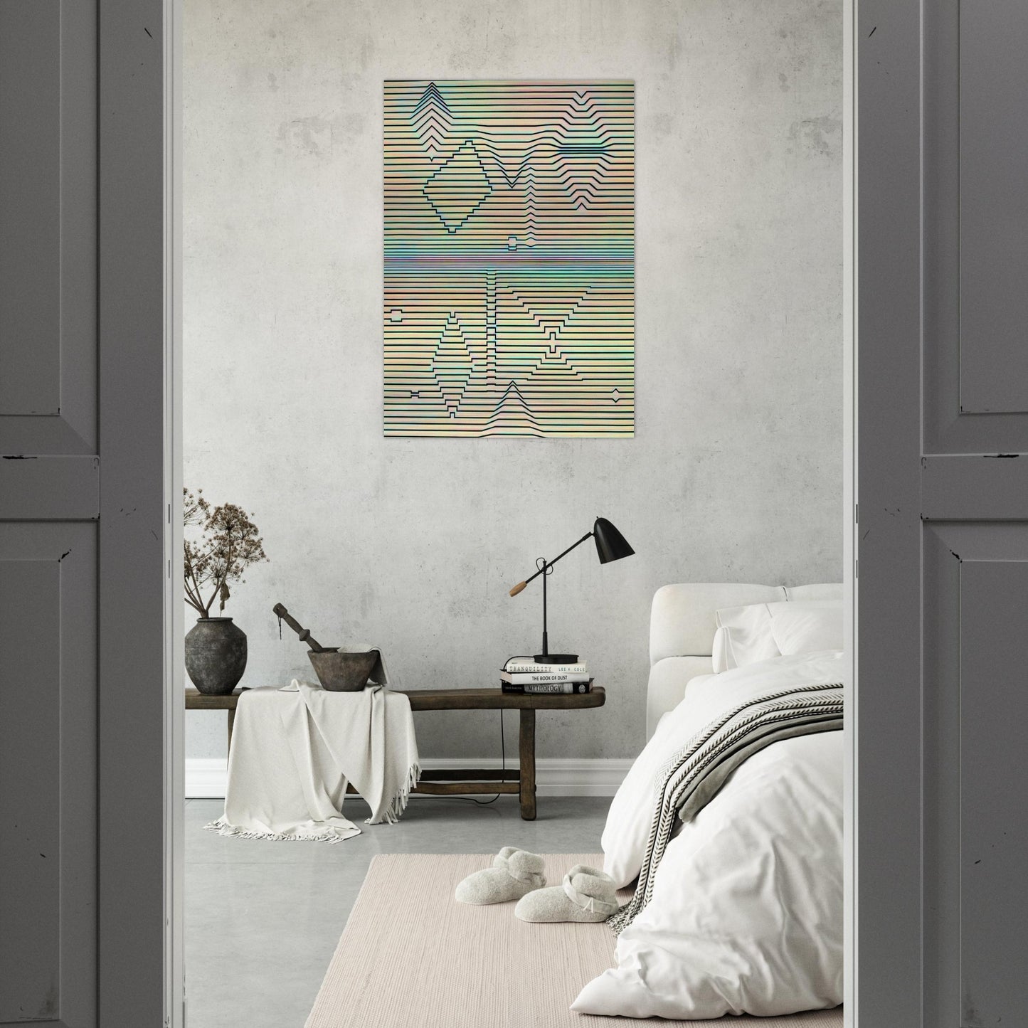 Birth - Victor Vasarely Brushed Aluminum Print - 70x100 cm / 28x40 inches | Victor Vasarely Aluminum Print | Victor Vasarely Prints
