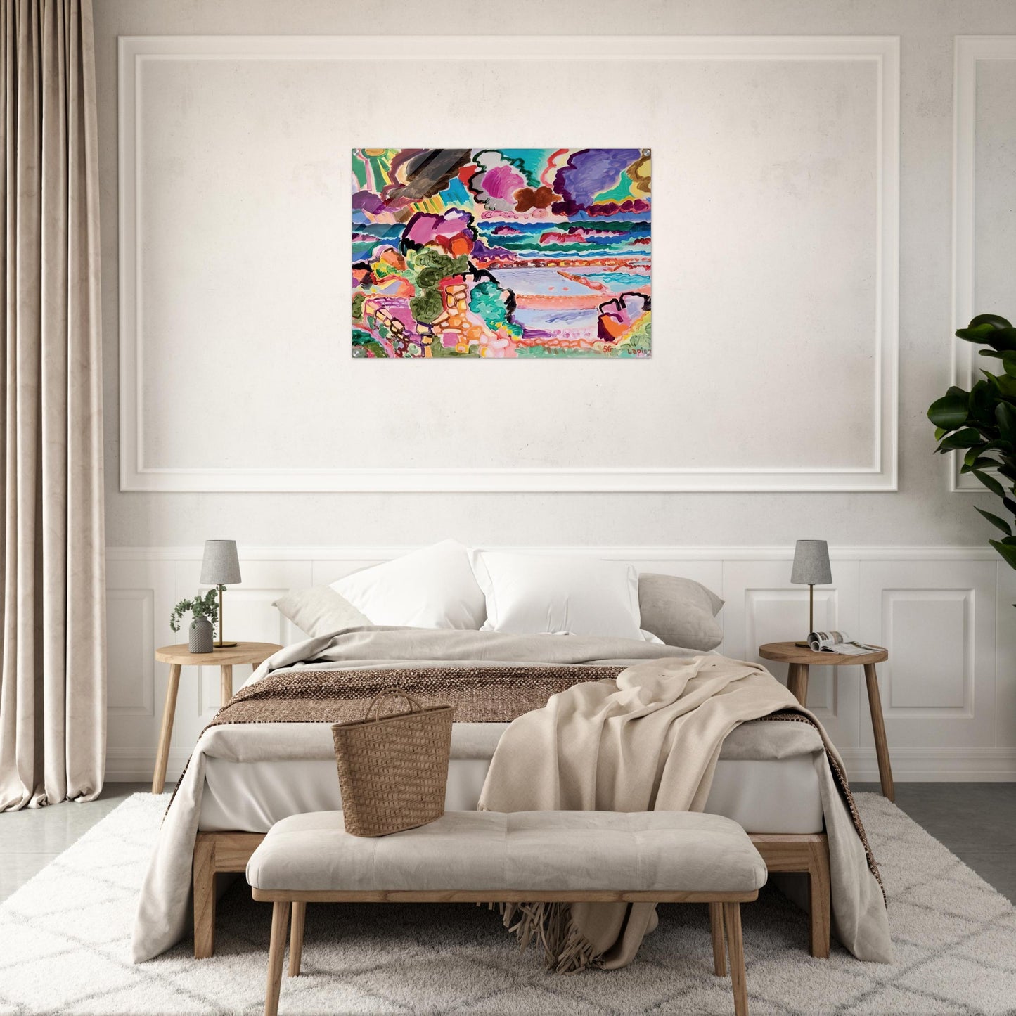 L'orage sur Bréhât - 1956 - Charles Lapicque Acrylic Print - 70x100 cm / 28x40″ inches | Charles Lapicque Wall Art | Charles Lapicque Prints
