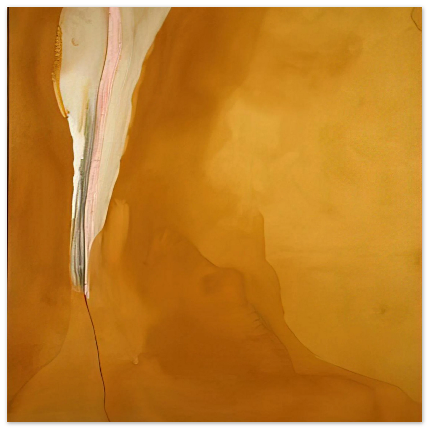 Helen Frankenthaler - Coral Wedge - 1972 Wall art - 30x40 cm / 12x16 inches - Premium Wooden Framed Poster With Fine Art Paper-canvas - White frame
