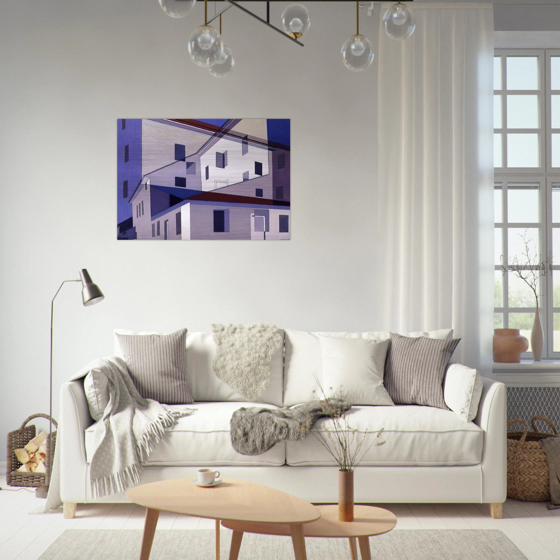 On A Shaker Theme #2 - Precisionism - Charles Sheeler Brushed Aluminum Print - 70x100 cm / 28x40 inches | Charles Sheeler Aluminum Print | Charles Sheeler Prints