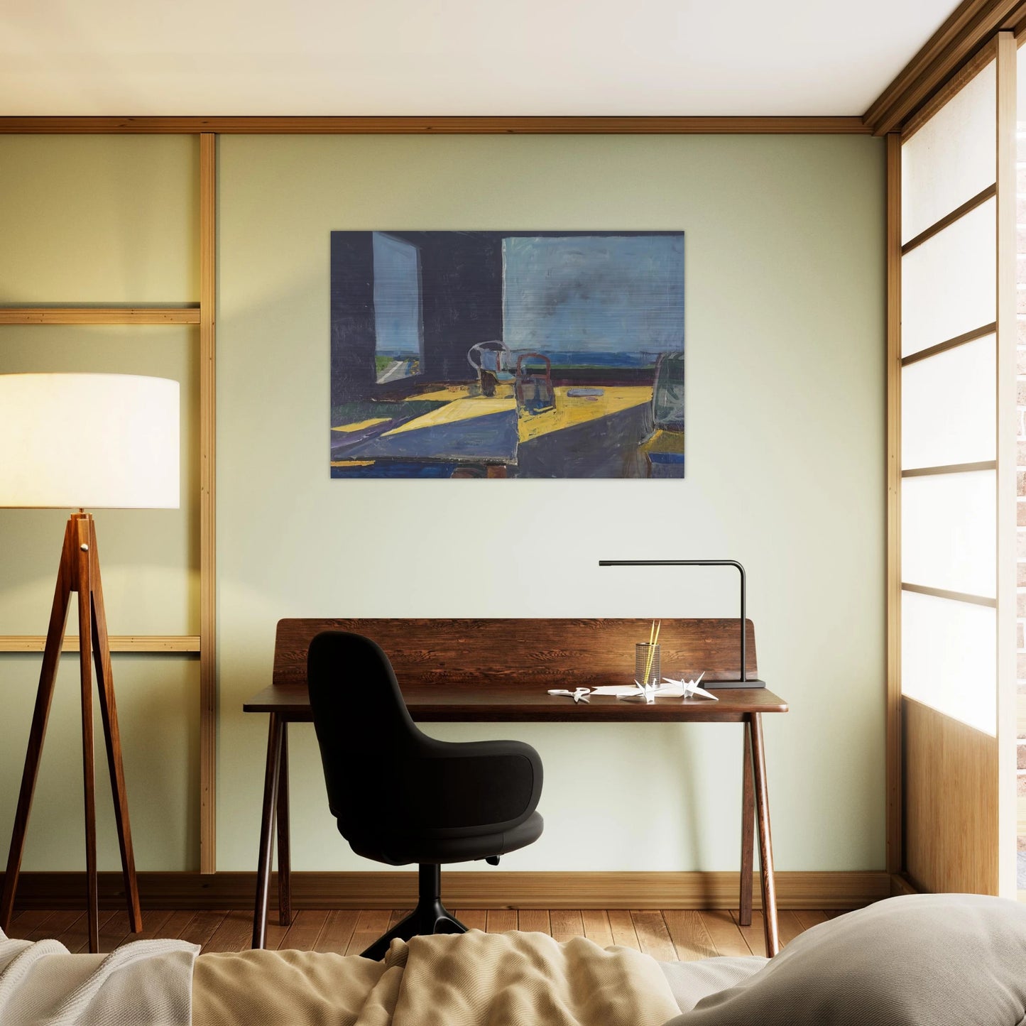 Interior with View of the Ocean - Richard Diebenkorn Brushed Aluminum Print - 70x100 cm / 28x40 inches | Richard Diebenkorn Aluminum Print | Richard Diebenkorn Prints