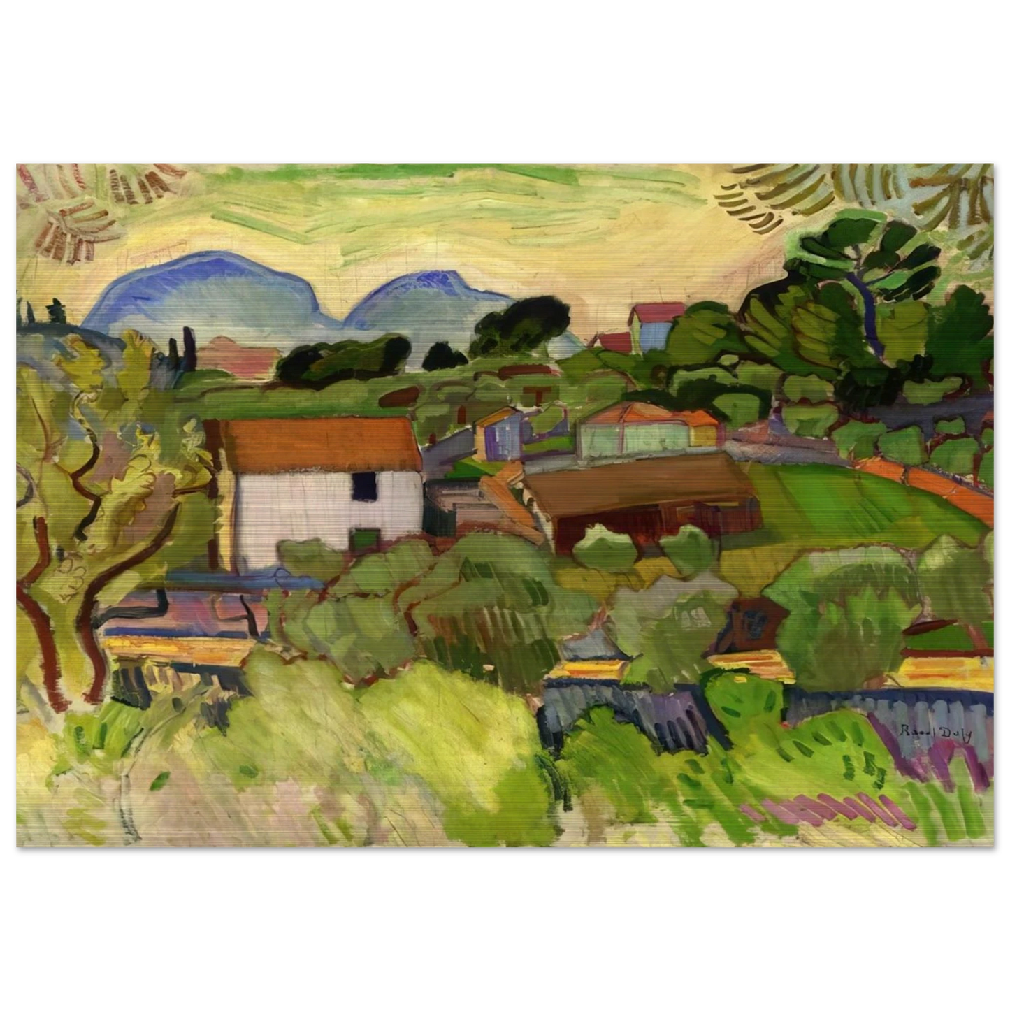 THE RIVER - Raoul Dufy Brushed Aluminum Print - 70x100 cm / 28x40 inches | Raoul Dufy Aluminum Print | Raoul Dufy Prints